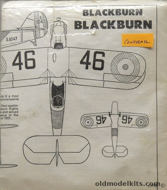 Contrail 1/72 Blackburn Blackburn Fleet Spotter and Reconnaissance Aircraft - Bagged plastic model kit